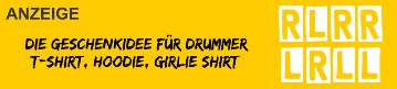 Drummer Schlagzeuger T-Shirt Hoodie Girlie Shirt mit Paradiddle Kombination