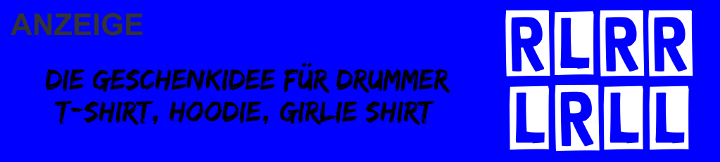 Die Geschenkidee für Drummer Schlagzeuger T-shirt Hoodie Girlie Shirt mit Paradiddle Kombination