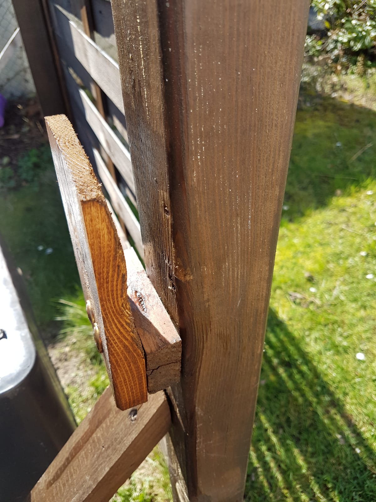 Aufnahme für den Gartentorverschluss