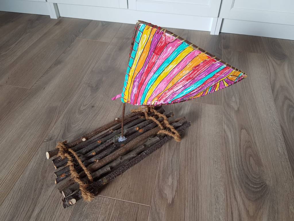 DIY Holz Ideen Floss aus Ästen bauen