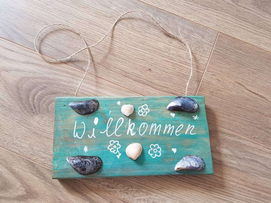 DIY Willkommen Schild - kreatives aus Holz selber machen