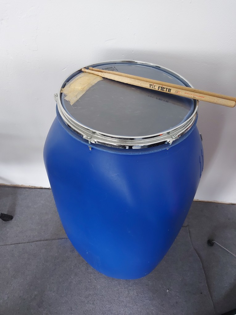 Trommel Regentonne Musikinstrument DIY BLOG Kuhlenbieke