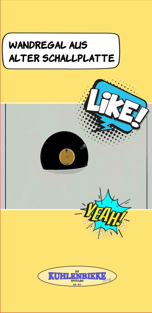 Schallplatten Wandregal DIY Upcycling