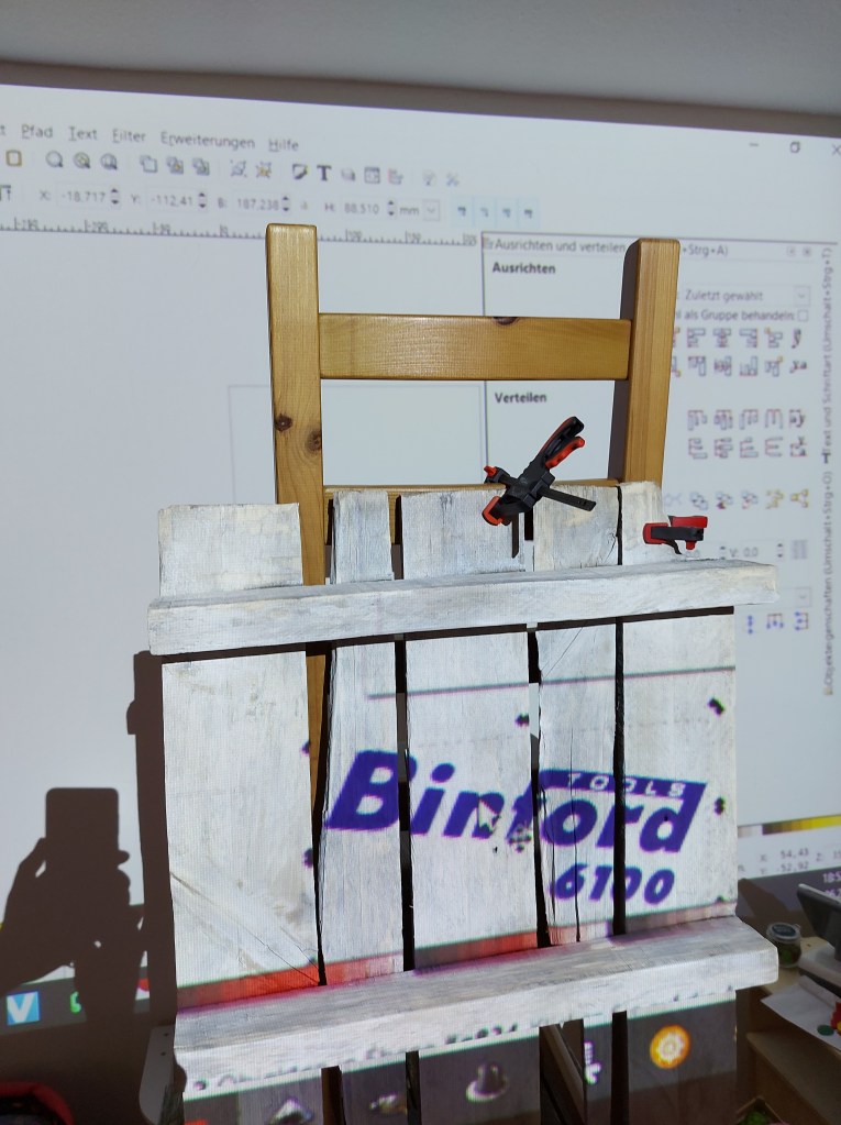 Binford 6100 Bild mit Beamer auf Holz übertragen