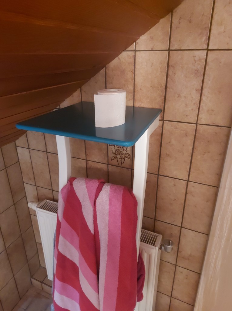 Handtuchhalter Stuhl upcycling diy