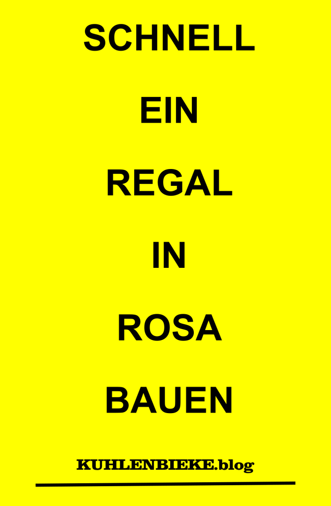 Schnell ein Regal in rosa bauen